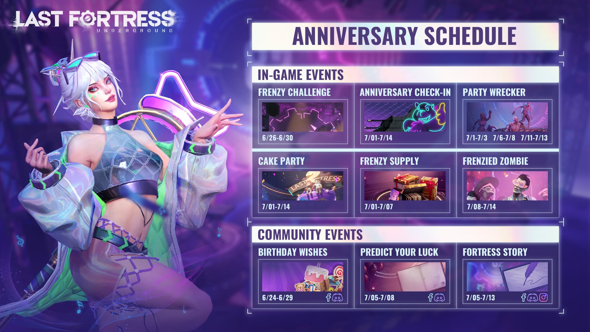 Anniversary Schedule