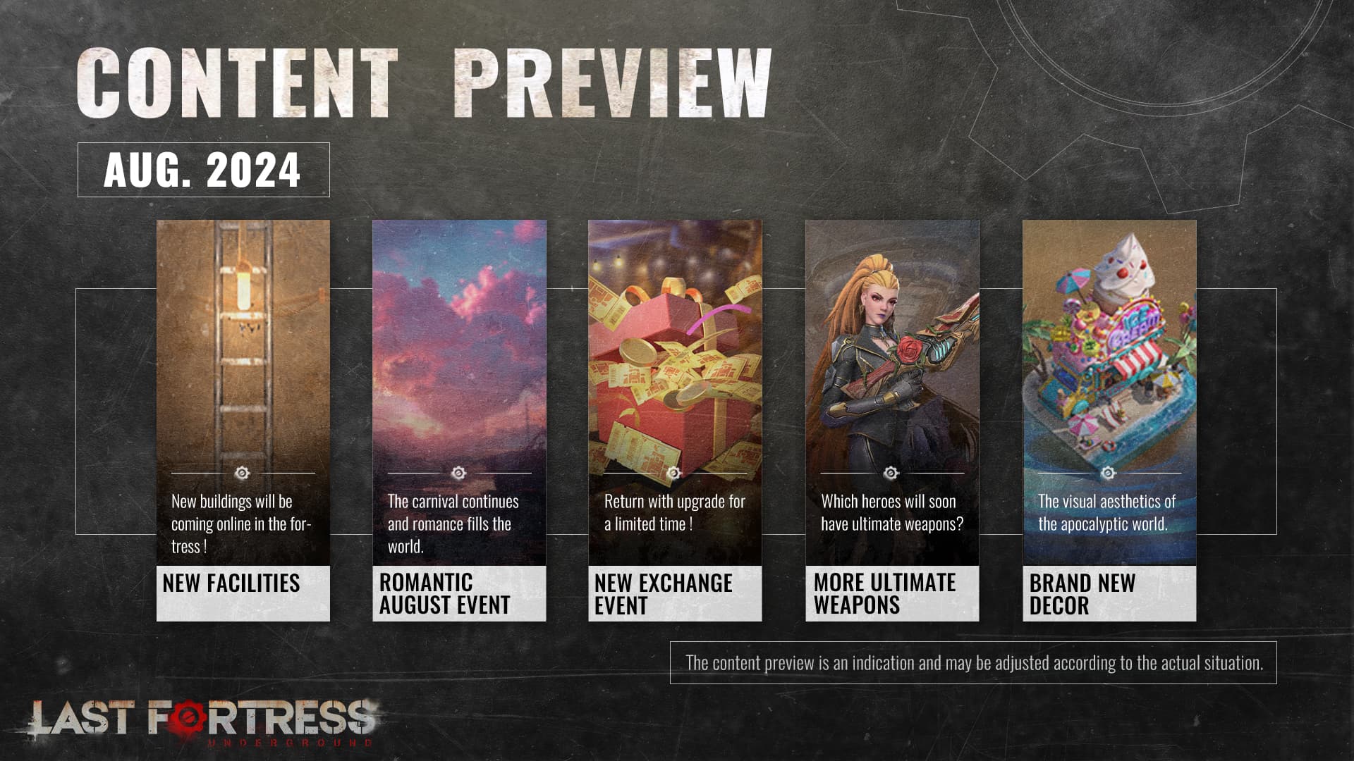 📢📢A sneak peek at August's update plan!